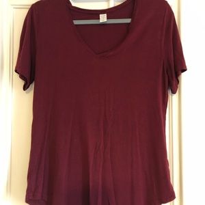 Old Navy Maroon Luxe Tee